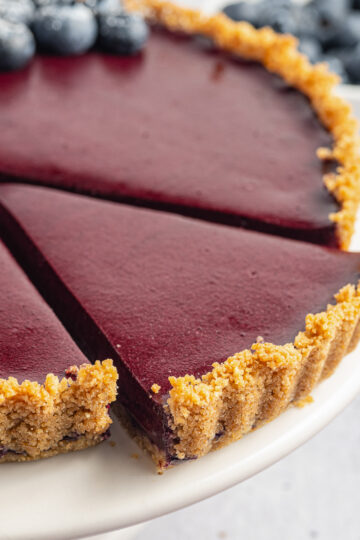 Blueberry Curd Tart slice