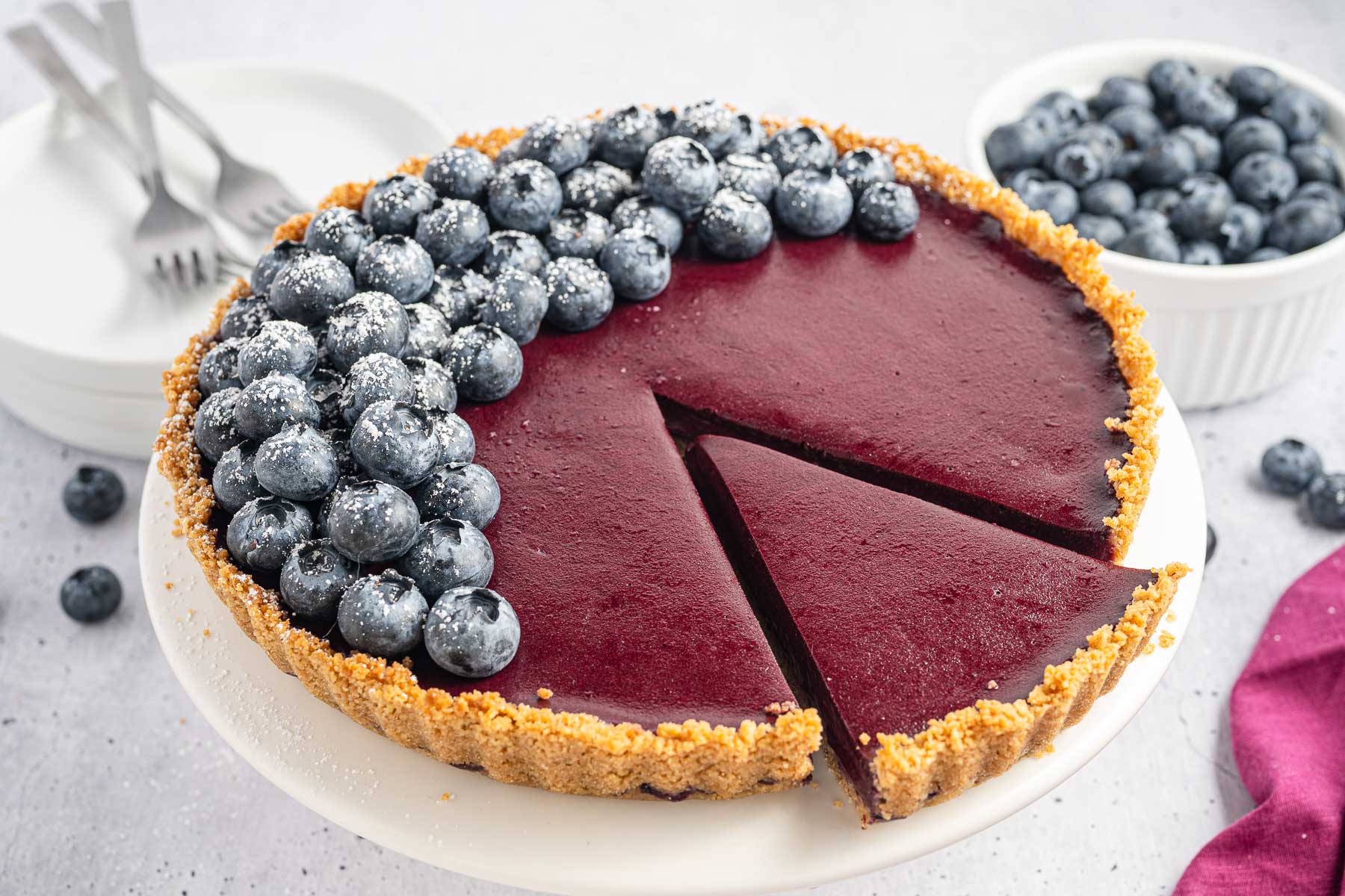 Blueberry Curd Tart