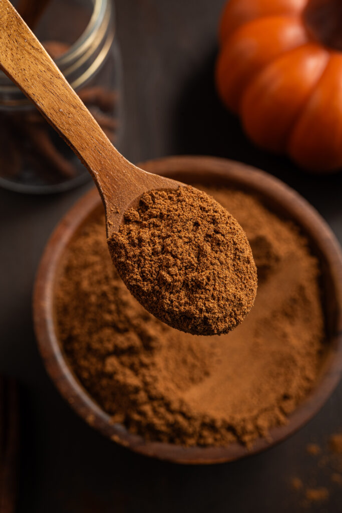 A spoonful of Homemade Pumpkin Pie Spice.